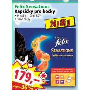 ARCHIV Felix Sensations Kapsičky pro kočky 24x 85 g v akci platné do