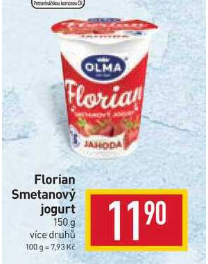 ARCHIV Florian Smetanový jogurt 150 g v akci platné do 10 9 2023