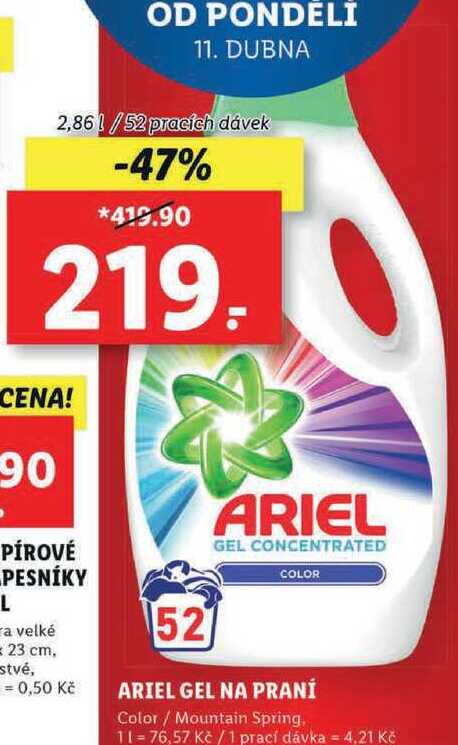 Sleva Ariel Gel Na Pran Col Ariel Gel Na Pran Color Mountain Spring