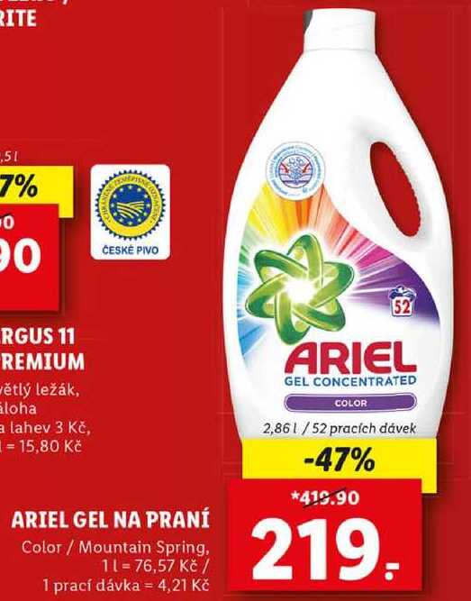 Sleva Ariel Gel Na Pran Ariel Gel Na Pran L Pd Lidl