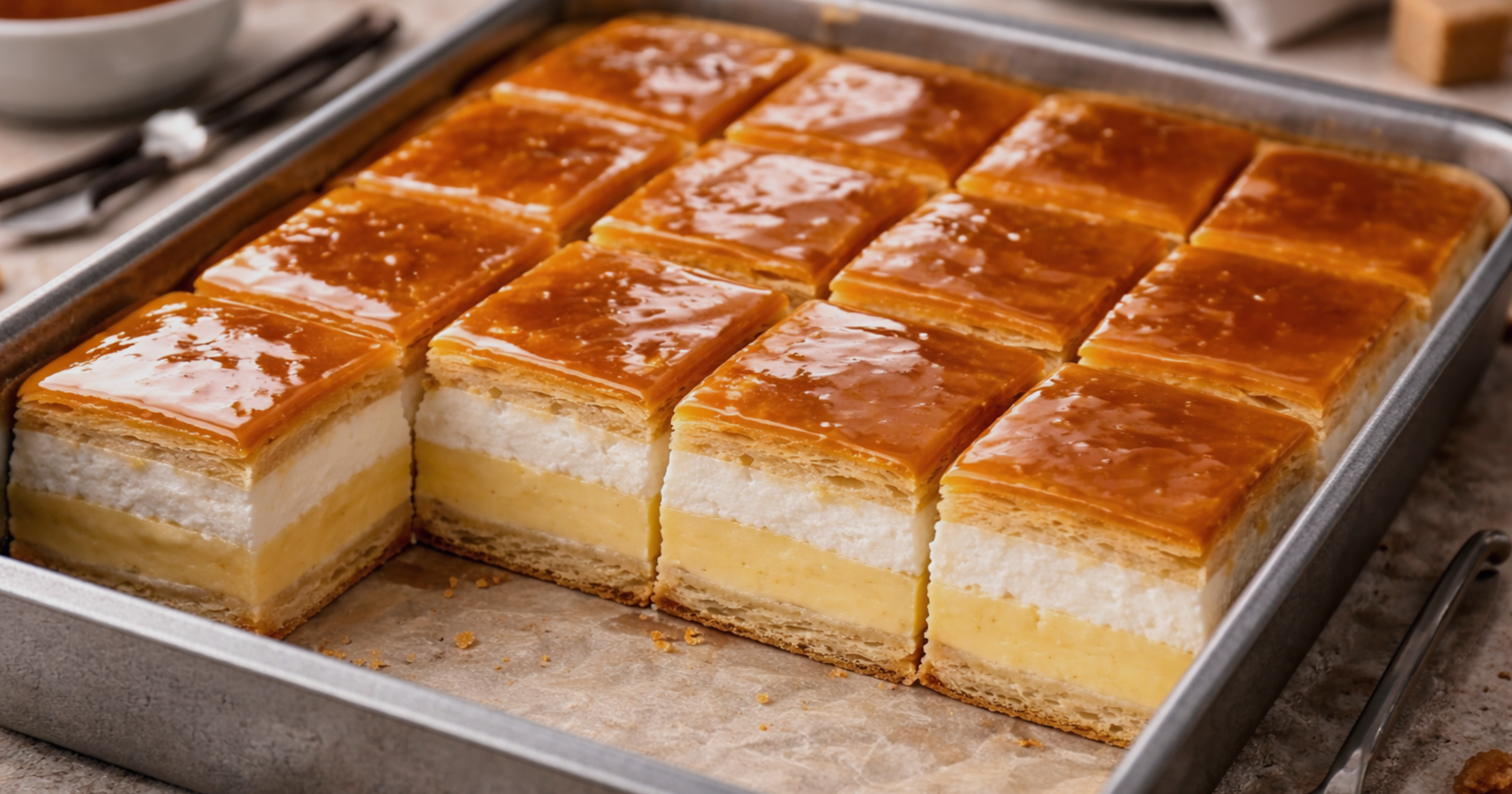 větrník na plech z listového těsta