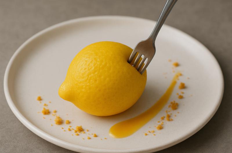 Citronový dezert s tekutým středem: Fake lemon krok za krokem