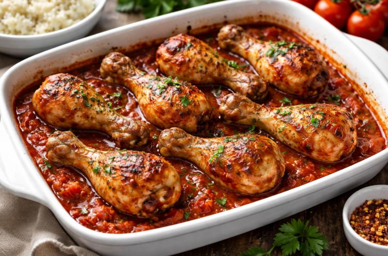 Kuřecí paličky na rajčatech z trouby: Jednoduchý recept, který nikdy nezklame