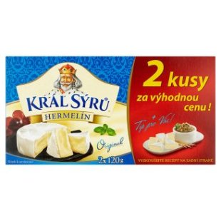 Král Sýrů Hermelín 240g, vybrané druhy Král Sýrů Hermelín 240g, vybrané druhy
