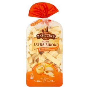 Babiččiny těstoviny, vybrané druhy Babiččiny těstoviny, vybrané druhy