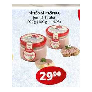 BÍTEŠSKÁ PAŠTIKA jemná, hrubá 200g v akci | AkcniCeny.cz