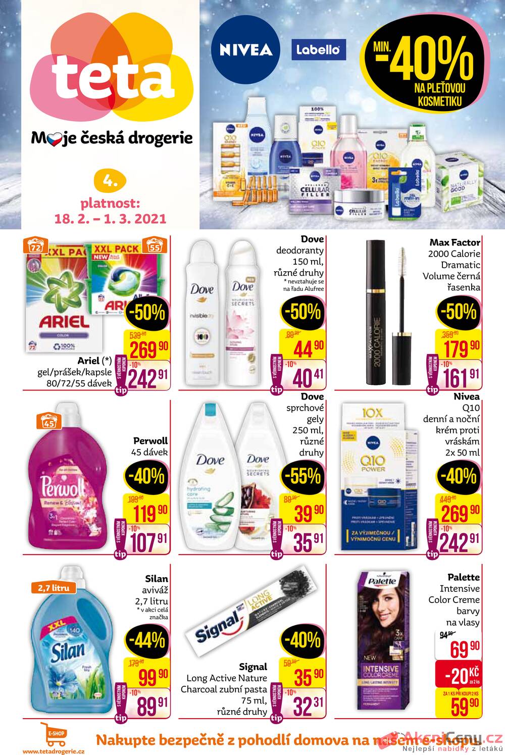 Leták Teta drogerie - Teta drogerie od 18.2. do 1.3.2021 - strana 1 Leták Teta drogerie - Teta drogerie od 18.2. do 1.3.2021 - strana 1
