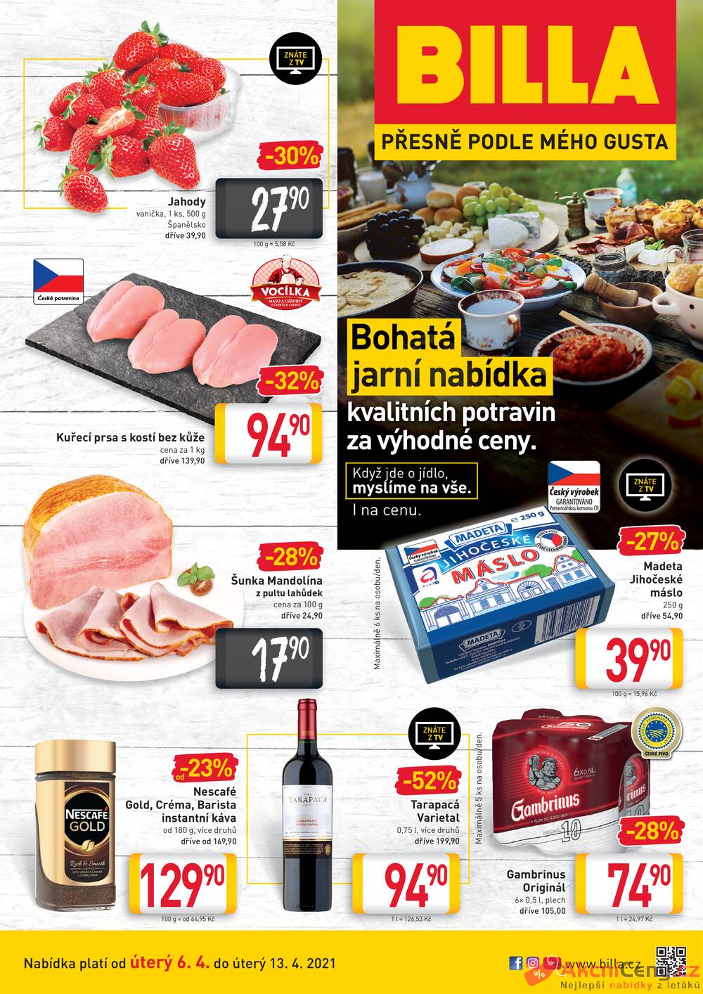 Leták Billa - Billa malý leták od 6.4. do 13.4.2021 - strana 1 Leták Billa - Billa malý leták od 6.4. do 13.4.2021 - strana 1