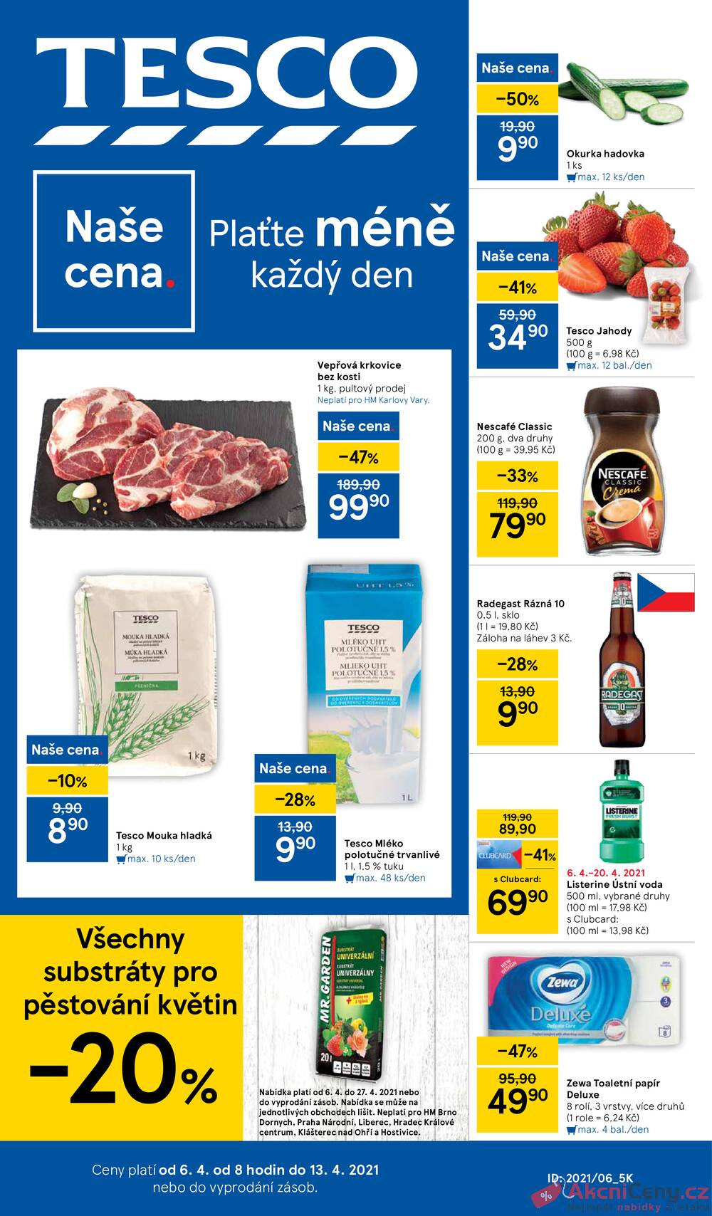 Leták Tesco - Tesco malé hypermarkety od 6.4. do 13.4.2021 - strana 1 Leták Tesco - Tesco malé hypermarkety od 6.4. do 13.4.2021 - strana 1