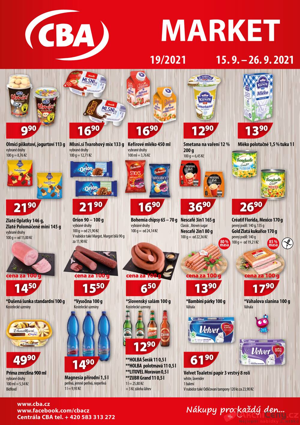 Leták CBA prodejní družstvo - CBA Market od 15.9. do 26.9.2021 - strana 1 Leták CBA prodejní družstvo - CBA Market od 15.9. do 26.9.2021 - strana 1