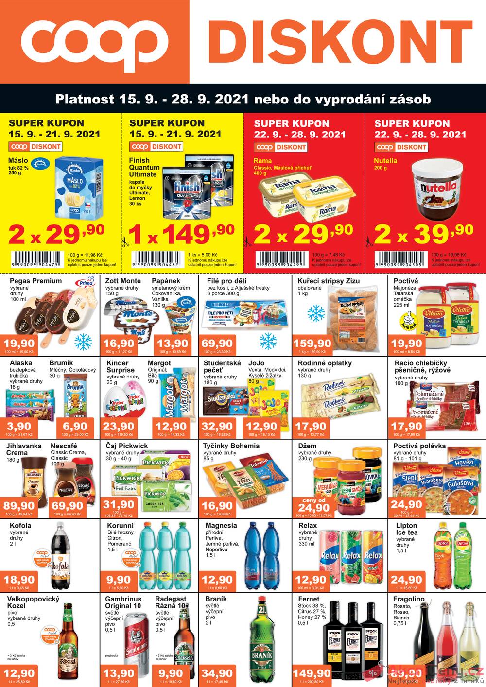 Leták COOP družstvo HB - COOP družstvo HB od 15.9. do 28.9.2021 - strana 1 Leták COOP družstvo HB - COOP družstvo HB od 15.9. do 28.9.2021 - strana 1