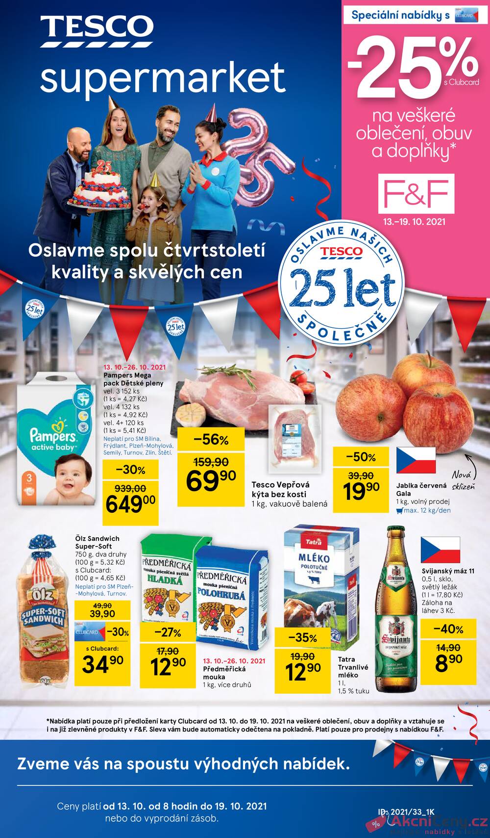Leták Tesco - Tesco supermarkety od 13.10. do 19.10.2021 - strana 1 Leták Tesco - Tesco supermarkety od 13.10. do 19.10.2021 - strana 1