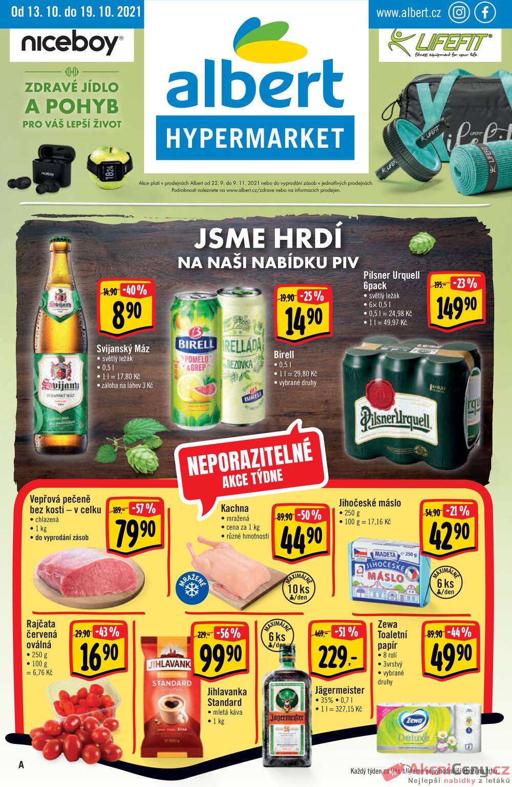 Leták Albert - Albert Hypermarket od 13.10. do 19.10.2021 - strana 1 Leták Albert - Albert Hypermarket od 13.10. do 19.10.2021 - strana 1