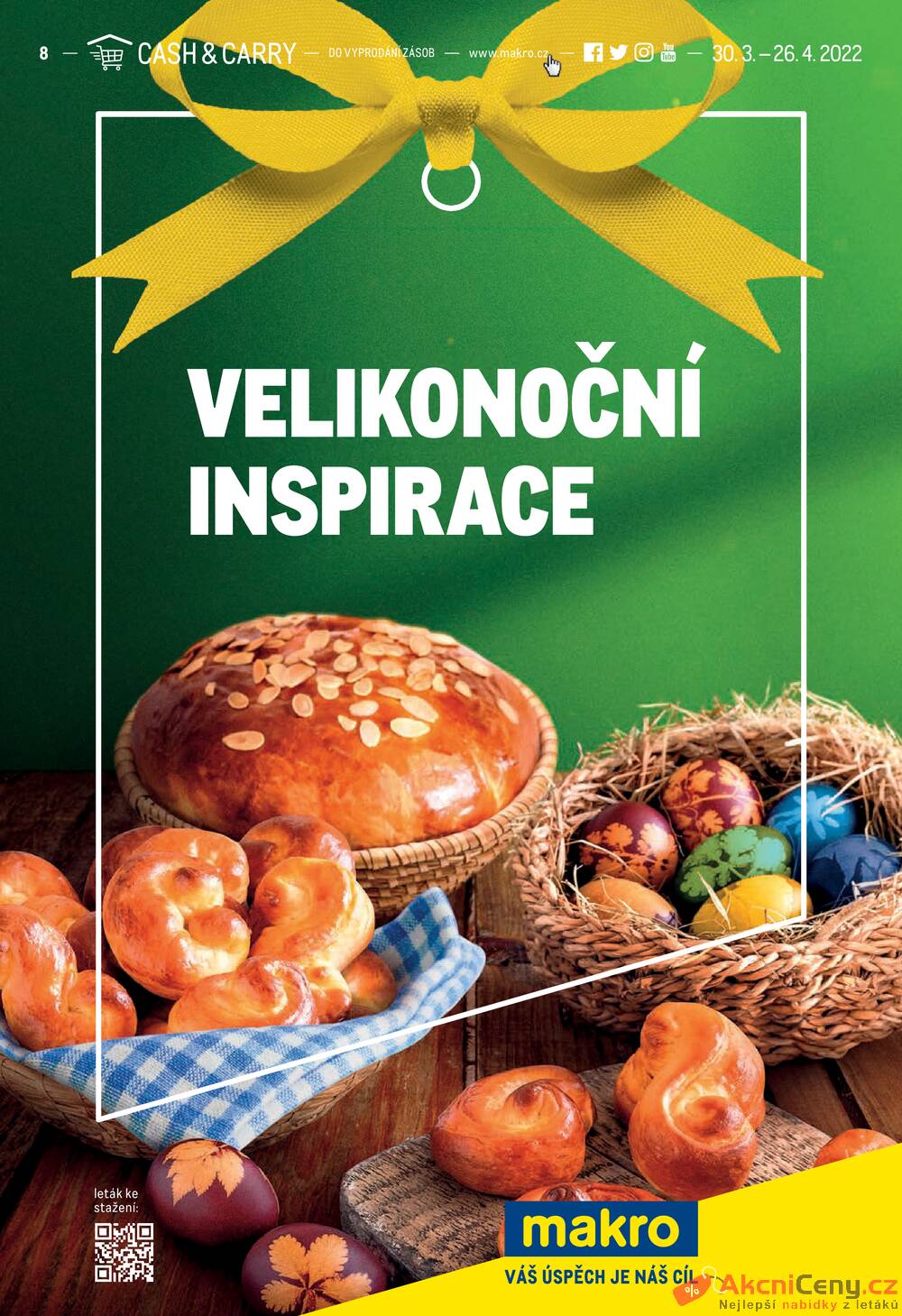Leták Makro Velikonoční inspirace do 26.4. AkcniCeny.cz