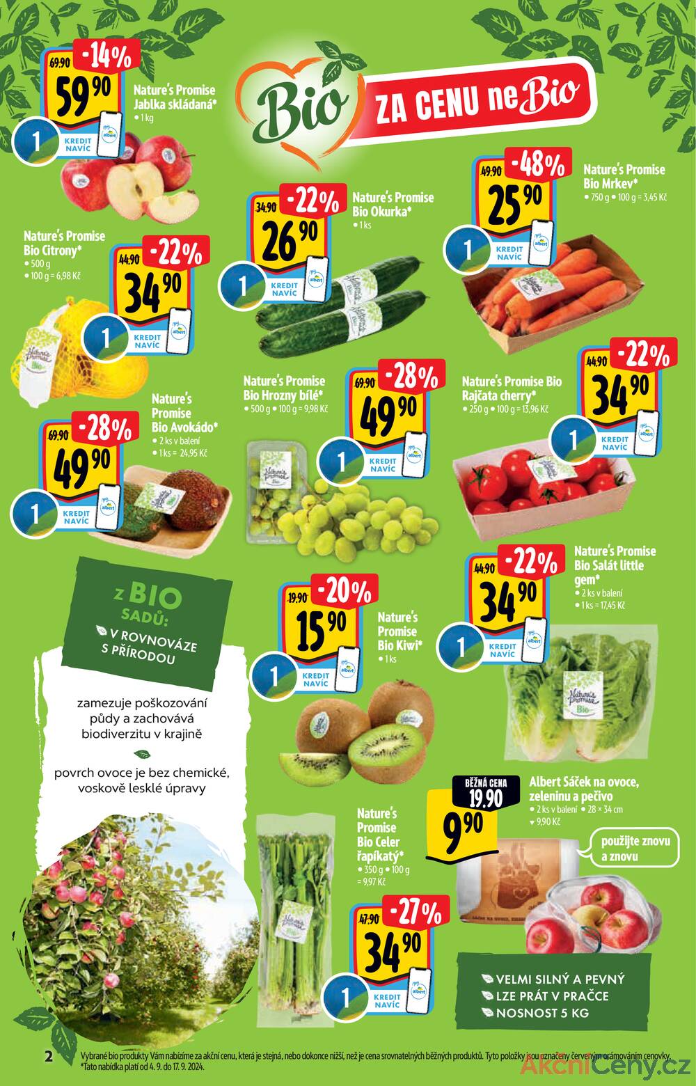 Leták Albert - Albert Supermarket katalog BIO od 4.9. do 1.10.2024 - strana 2