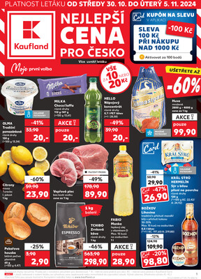 Leták Kaufland 30.10. - 5.11. - Kaufland - Jablonec nad Nisou (Jateční)