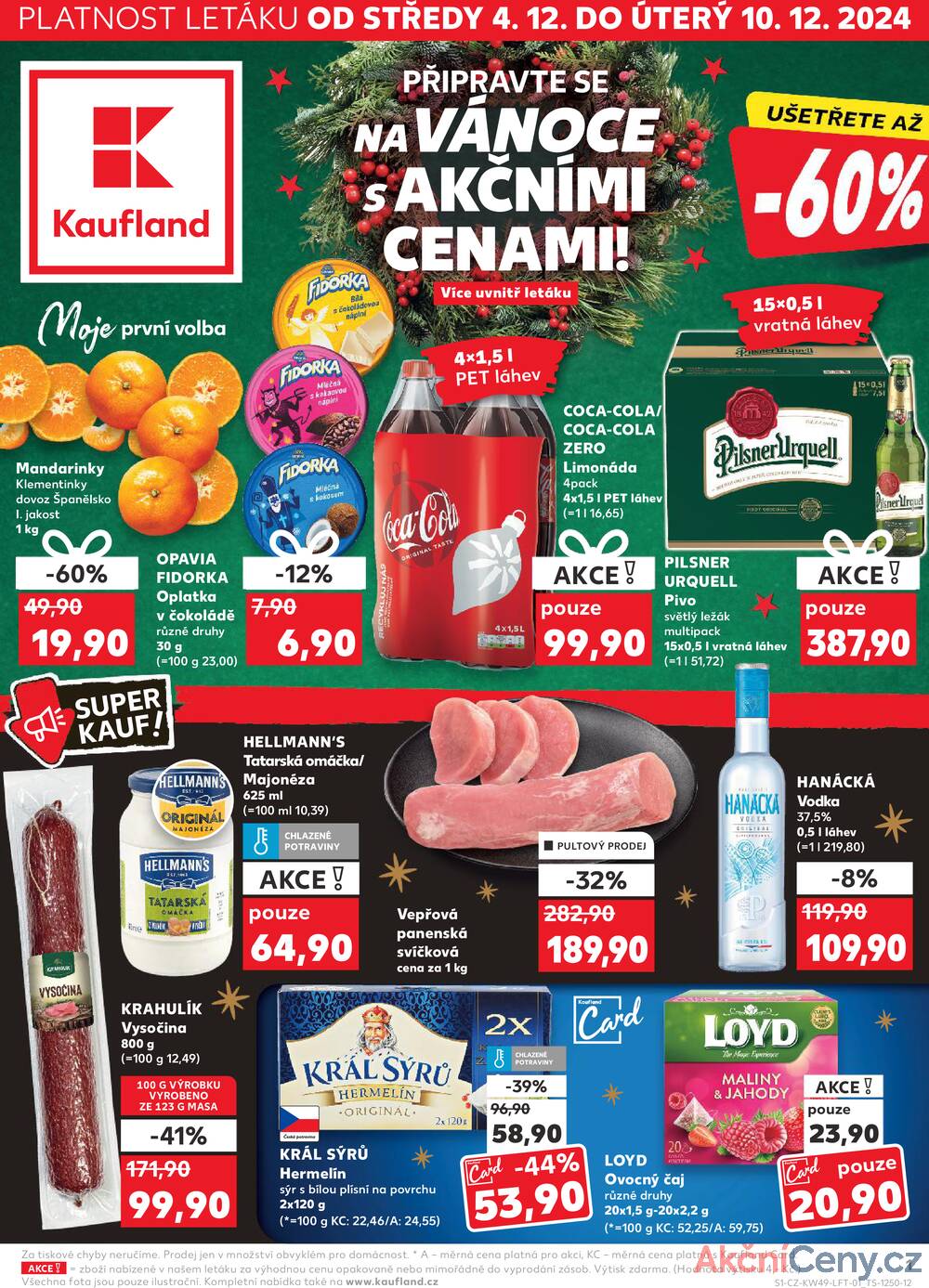 Leták Kaufland - Kaufland 4.12. - 10.12. - Kaufland - Jablonec nad Nisou (U Kostela) - strana 1