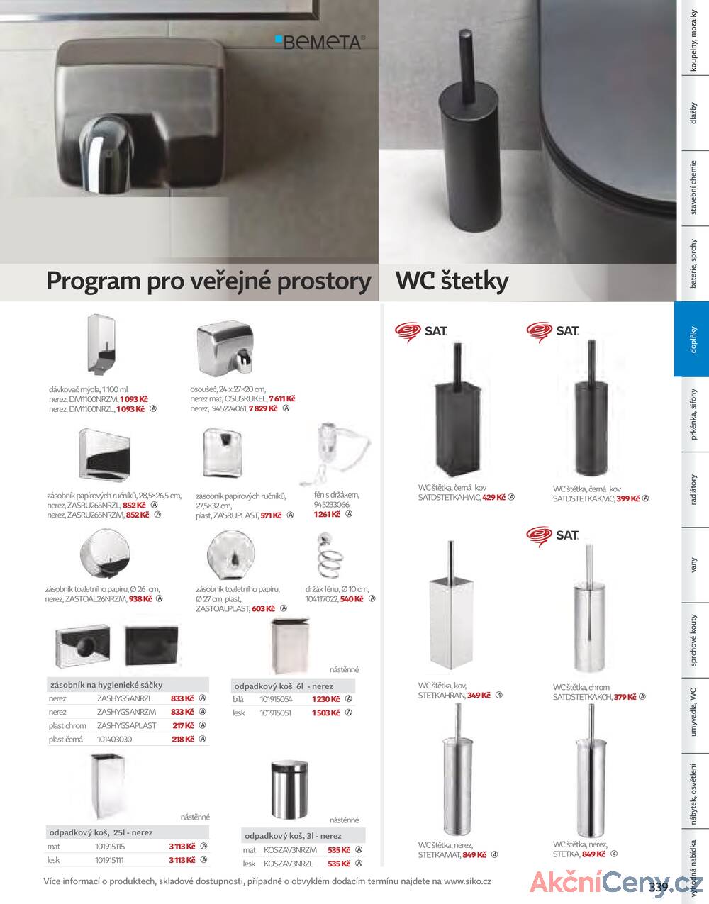 Leták Siko koupelny
platný do 31.12.2025 - strana 339