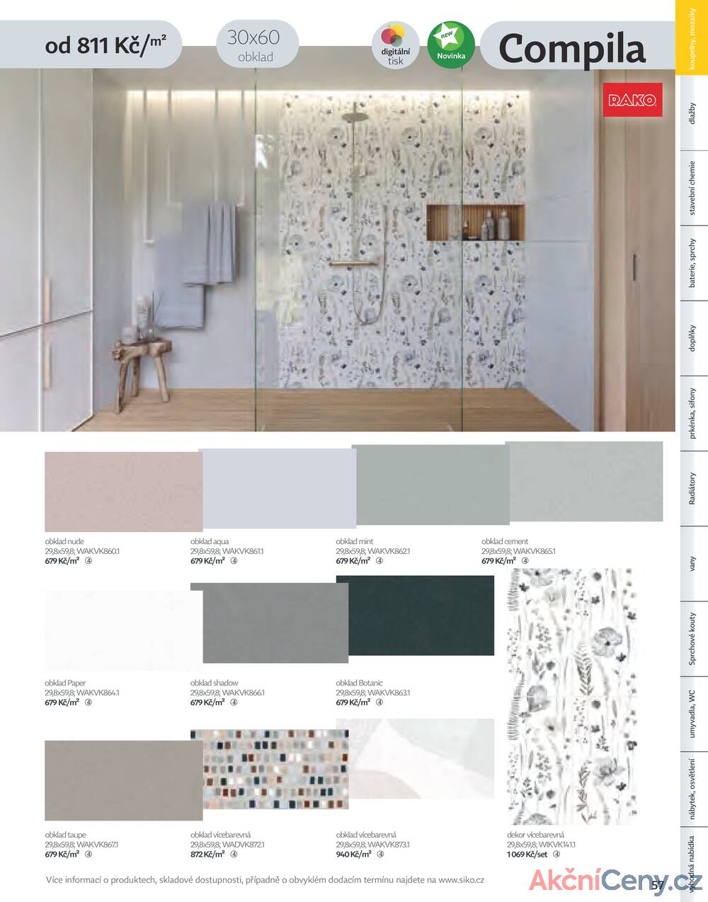 Leták Siko koupelny
platný do 31.12.2025 - strana 57