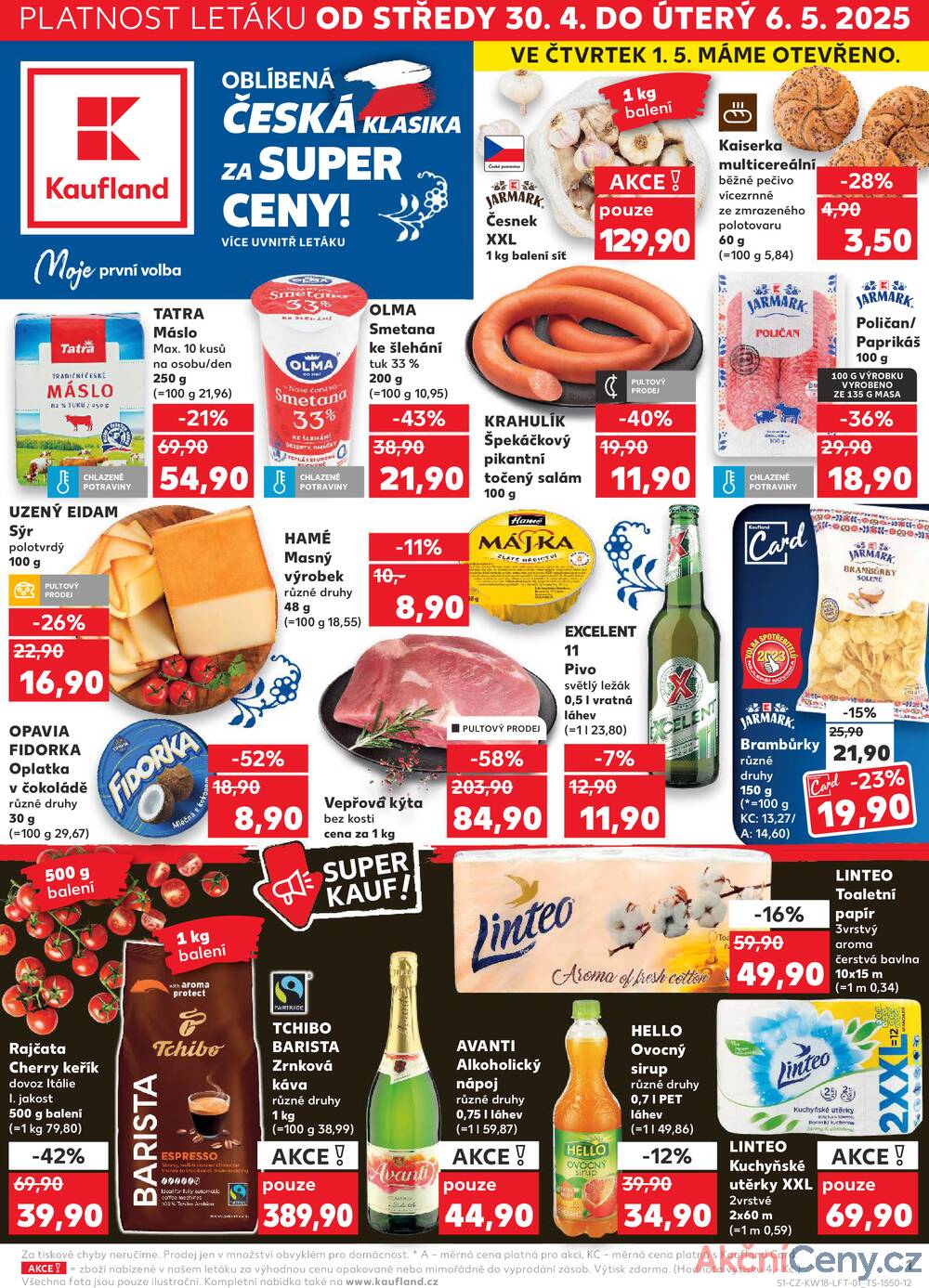 Leták Kaufland - Kaufland 30.4. - 6.5. - Kaufland - Třeboň - strana 1