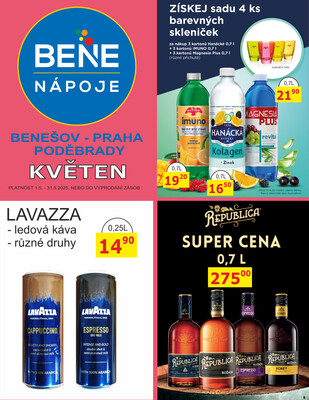 leták BENE NÁPOJE