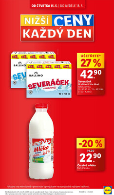 Lidl Čtvrtek od 15.5. do 18.5.2025