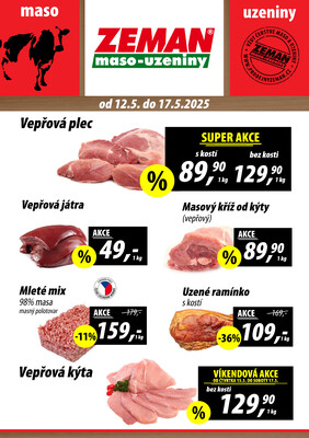 leták ZEMAN maso-uzeniny