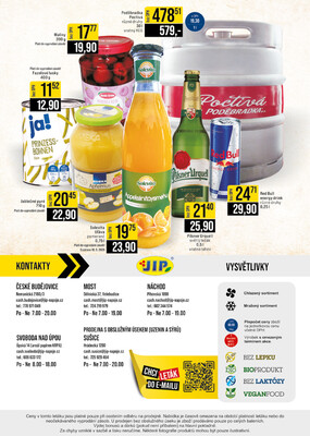 JIP Cash & Carry České Budějovice, Most, Náchod, Polička, Sušice a Svoboda nad Úpou od 14.5. do 20.5.2025