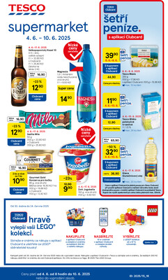 Leták Tesco supermarkety od 4.6. do 10.6.2025