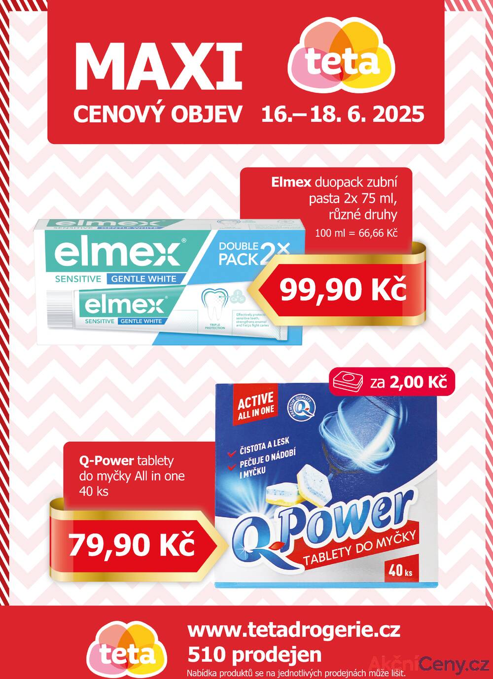 Leták Teta drogerie - Teta drogerie Maxi cenový objev od 16.6. do 18.6.2025 - strana 1 Leták Teta drogerie - Teta drogerie Maxi cenový objev od 16.6. do 18.6.2025 - strana 1