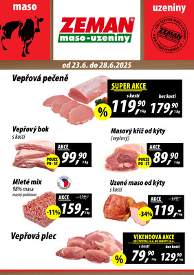 leták ZEMAN maso-uzeniny