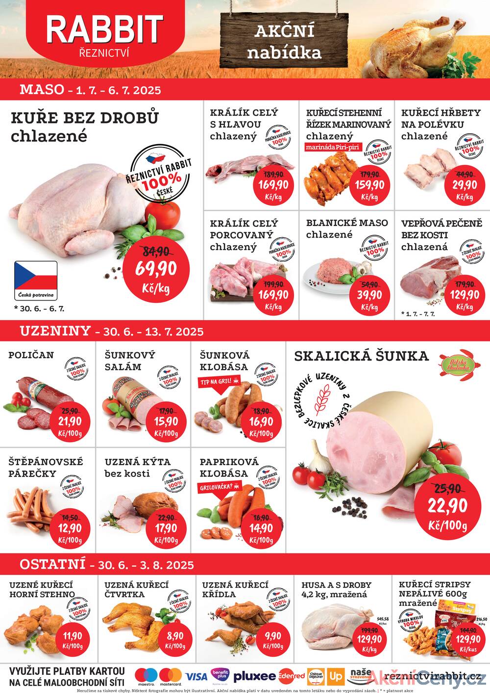 Leták RABBIT řeznictví - RABBIT řeznictví od 30.6. do 6.7.2025 - strana 1 Leták RABBIT řeznictví - RABBIT řeznictví od 30.6. do 6.7.2025 - strana 1