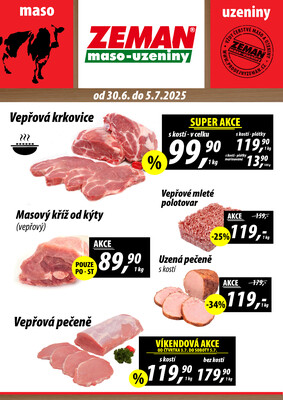 ZEMAN maso-uzeniny : 2 letáky