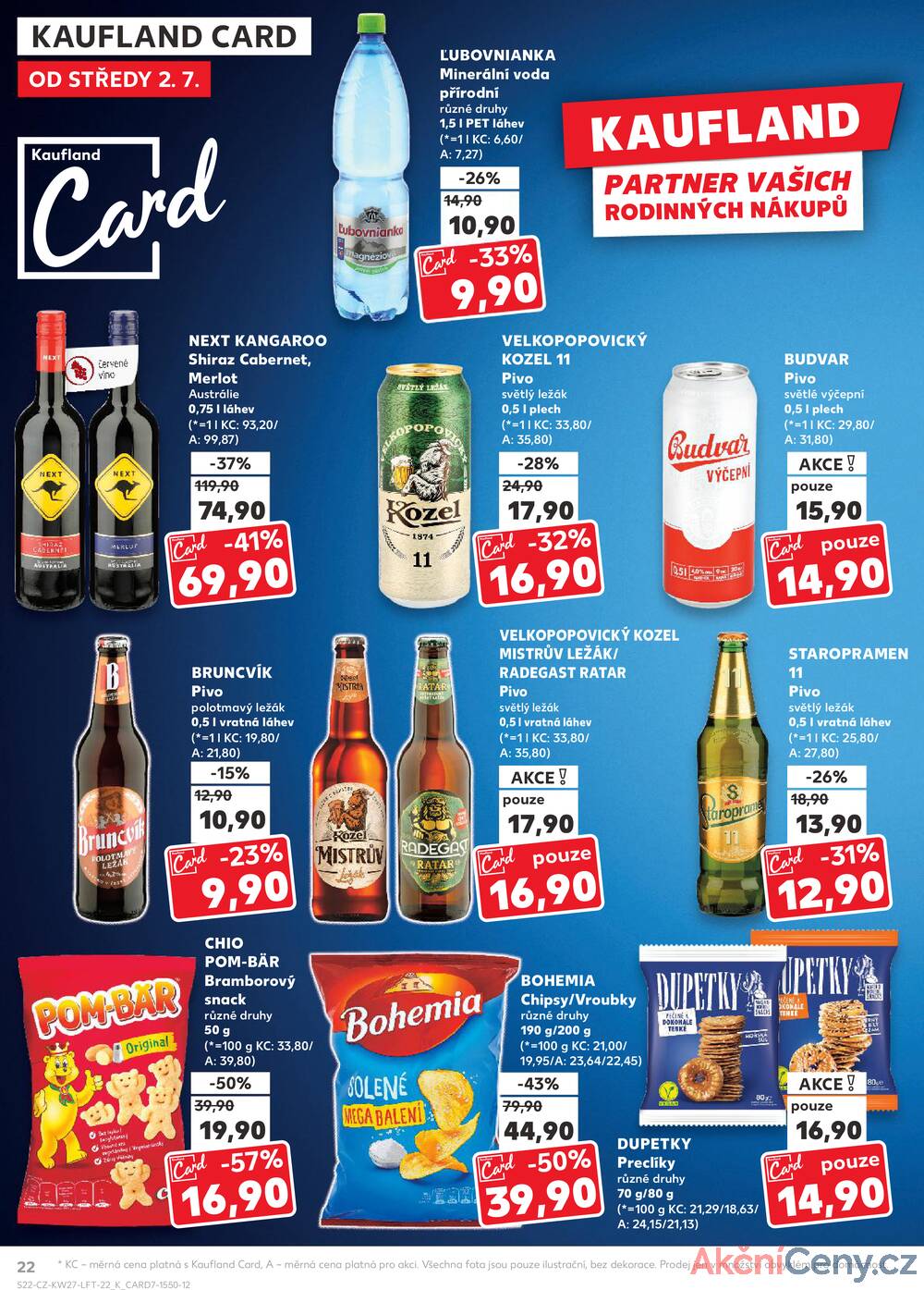Leták Kaufland - Kaufland 2.7. - 8.7. - Kaufland - Praha 6 (Podbaba) - strana 22