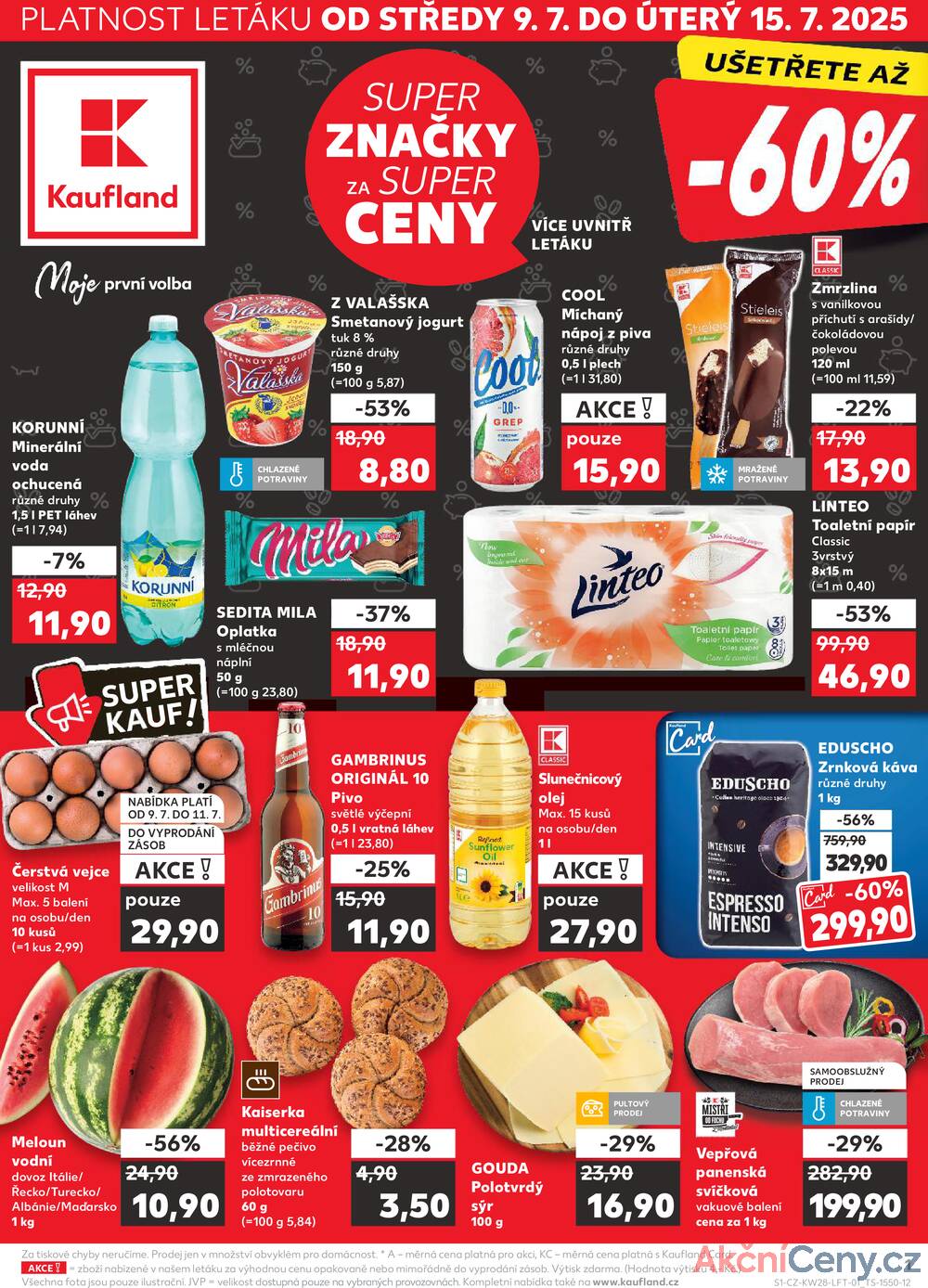 Leták Kaufland - Kaufland 9.7. - 15.7. - Kaufland - Praha 12 (Modřany) - strana 1