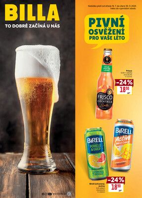 Leták Billa katalog Pivo od 16.7. do 30.9.2025