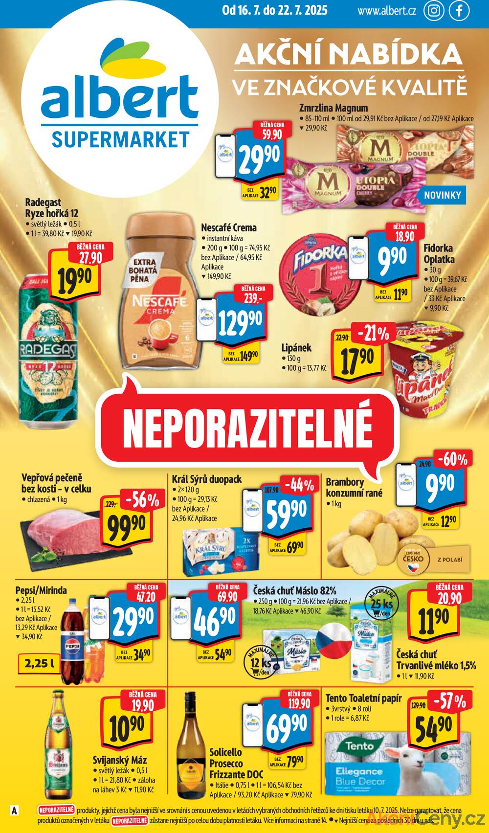 Leták Albert - Albert Supermarket Jihomoravský od 16.7. do 22.7.2025 - strana 1
