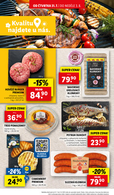 Lidl Čtvrtek od 31.7. do 3.8.2025