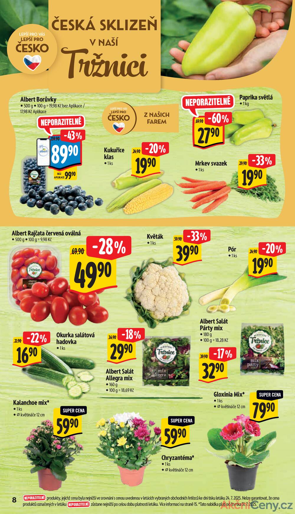 Leták Albert - Albert Supermarket od 30.7. do 5.8.2025 - strana 8 Leták Albert - Albert Supermarket od 30.7. do 5.8.2025 - strana 8