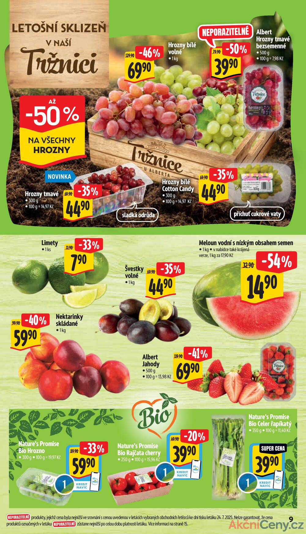 Leták Albert - Albert Supermarket od 30.7. do 5.8.2025 - strana 9 Leták Albert - Albert Supermarket od 30.7. do 5.8.2025 - strana 9