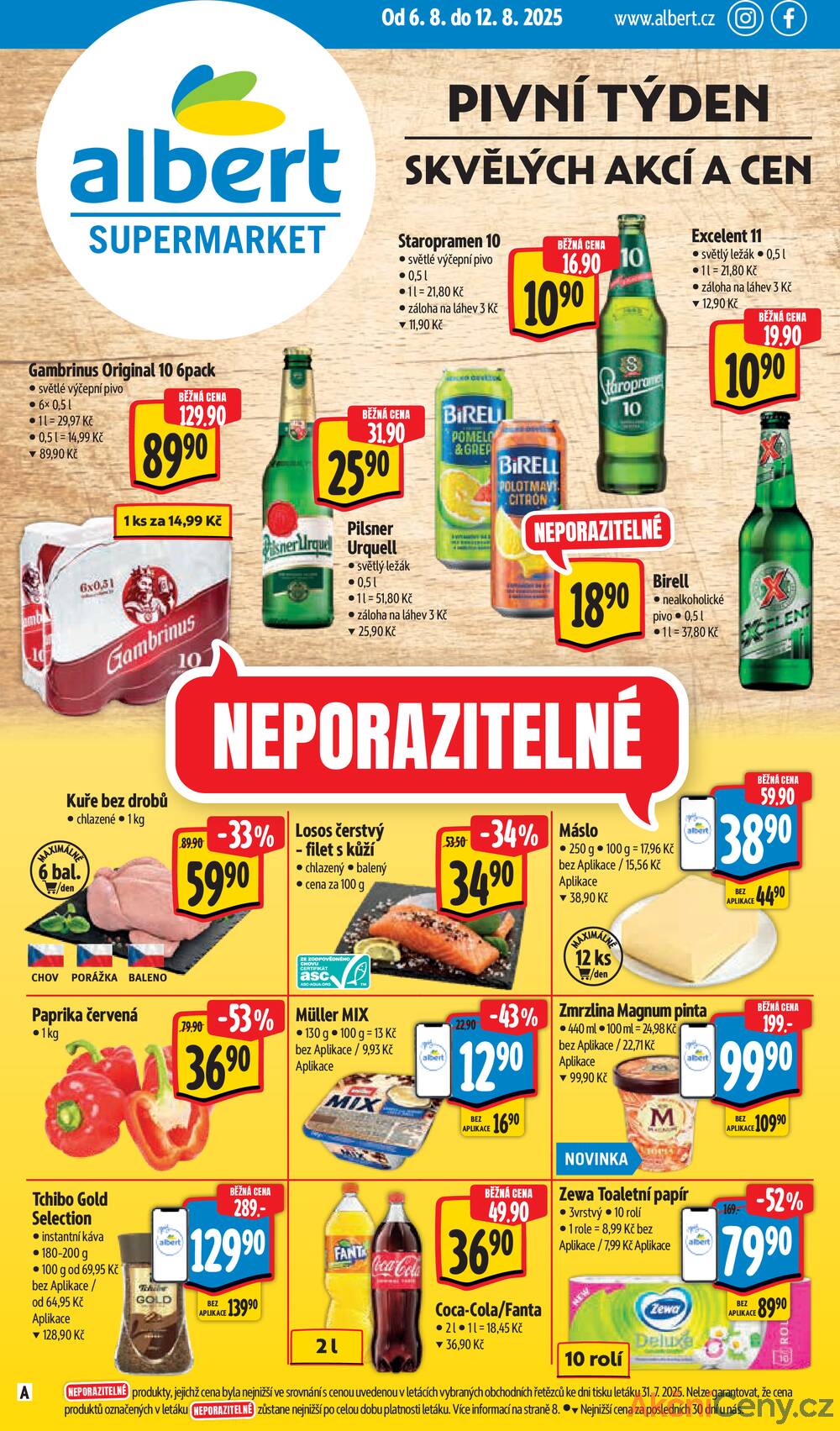 Leták Albert - Albert Supermarket Jihomoravský od 6.8. do 12.8.2025 - strana 1