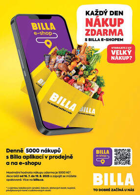 Billa  od 6.8. do 12.8.2025