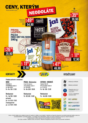 JIP Cash & Carry Brno, Praha, Ostrava od 6.8. do 12.8.2025