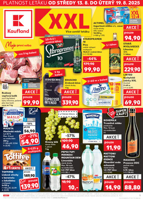 Leták Kaufland 13.8. - 19.8. - Kaufland - Znojmo (Dukelských bojovníků)