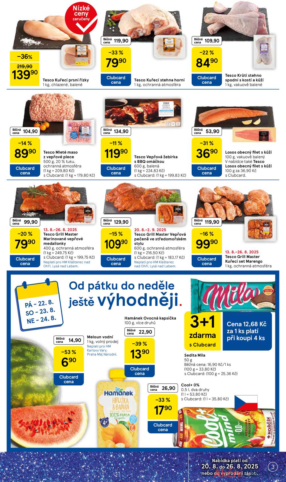 Leták Tesco - Tesco malé hypermarkety od 20.8. do 26.8.2025 - strana 3 Leták Tesco - Tesco malé hypermarkety od 20.8. do 26.8.2025 - strana 3