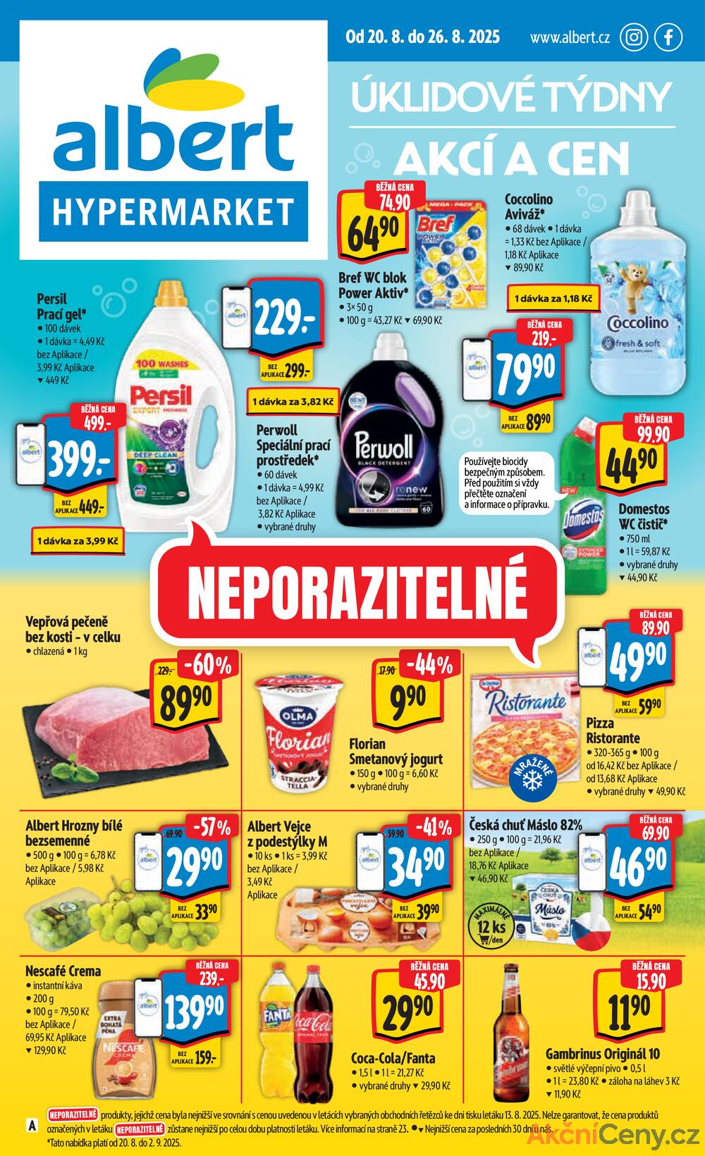 Leták Albert - Albert Hypermarket od 20.8. do 26.8.2025 - strana 1 Leták Albert - Albert Hypermarket od 20.8. do 26.8.2025 - strana 1