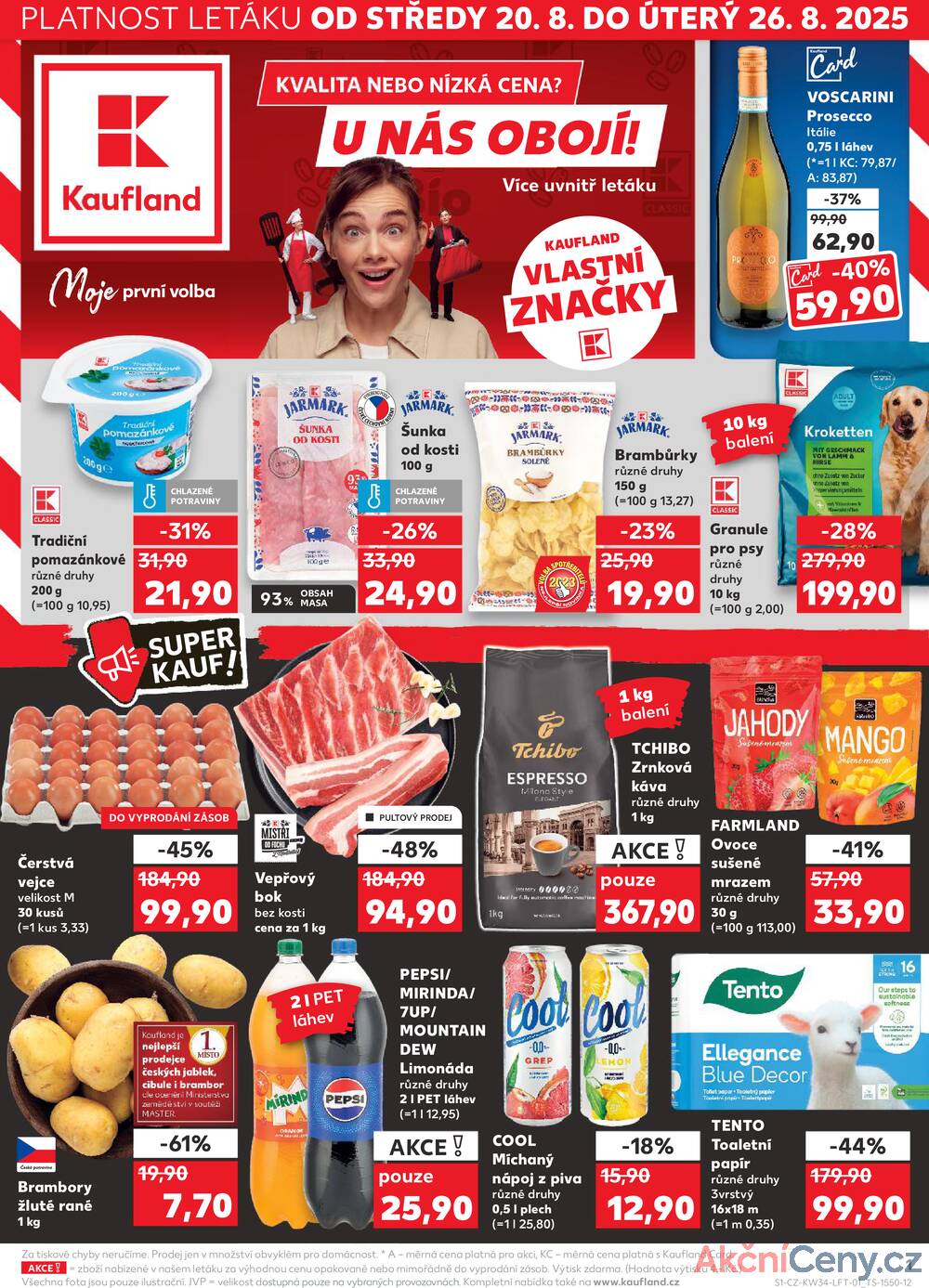 Leták Kaufland - Kaufland 20.8. - 26.8. - Kaufland - Rožnov pod Radhoštěm - Meziříčská - strana 1