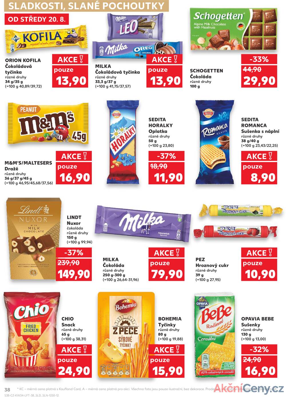 Leták Kaufland - Kaufland 20.8. - 26.8. - Kaufland - Plzeň (Lochotínská) - strana 38