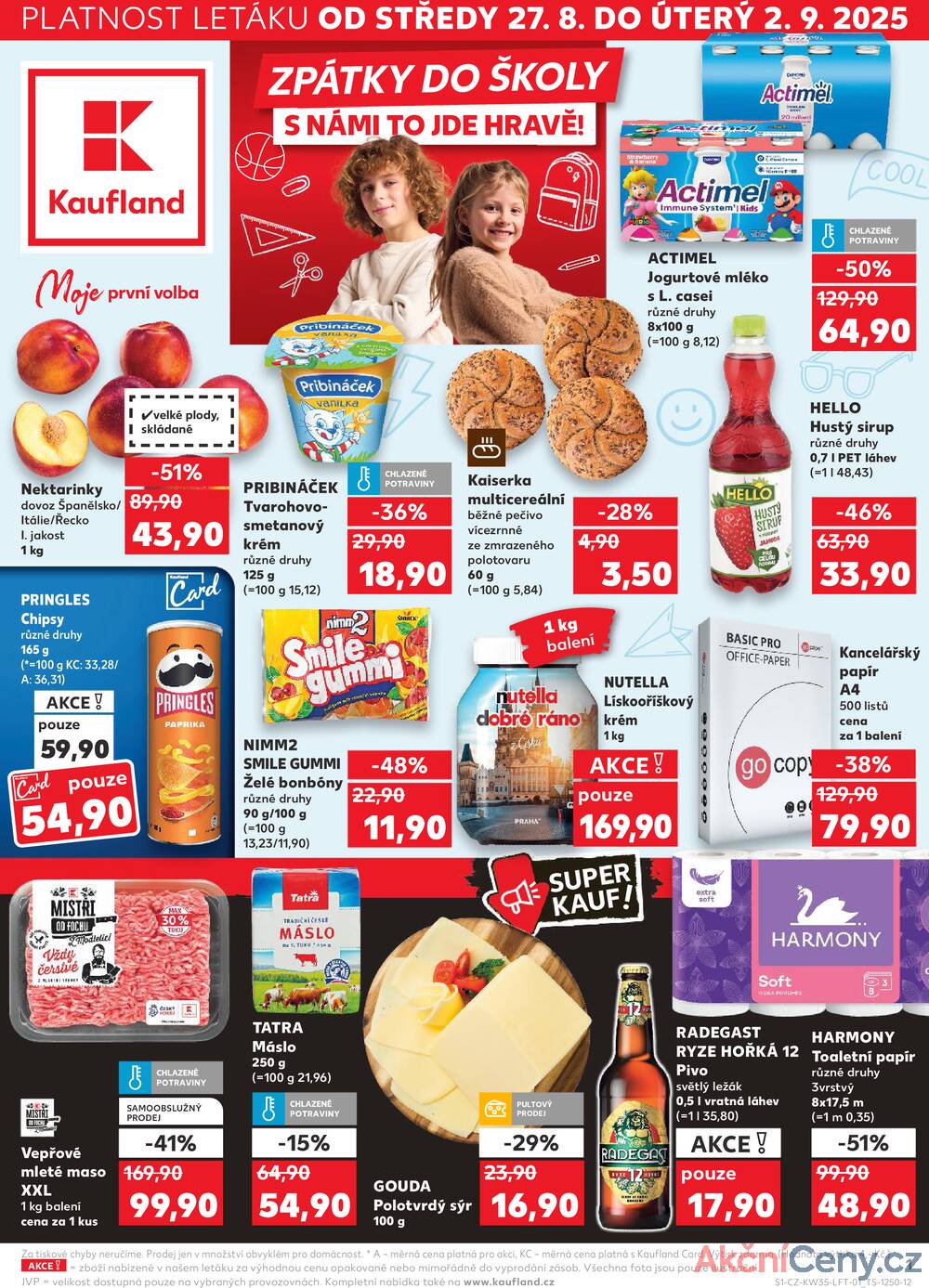 Leták Kaufland - Kaufland 27.8. - 2.9. - Kaufland - Tábor - strana 1
