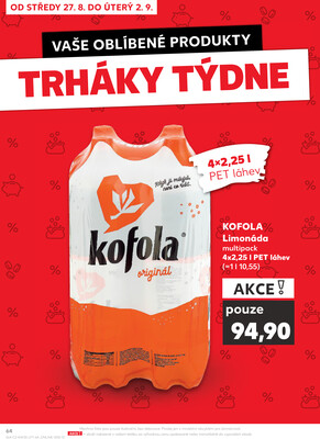 Kaufland 27.8. - 2.9. - Kaufland - Zlín ( OC Čepkov)